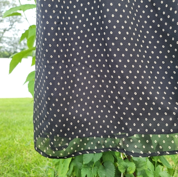 Vintage Robbie Bee Black and White Silk Polka Dot Maxi Sleeveless Dress - Picture 3 of 5
